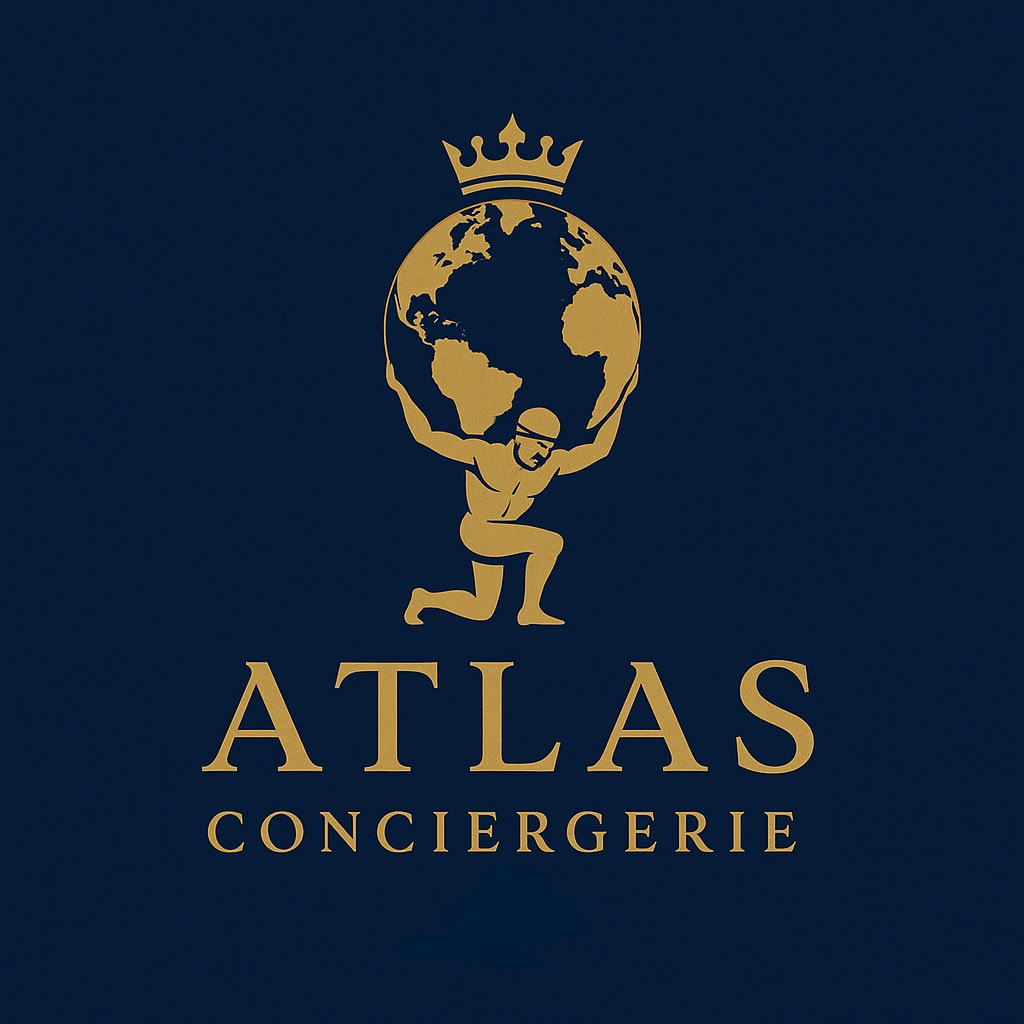 Emblème Atlas, globe couronné